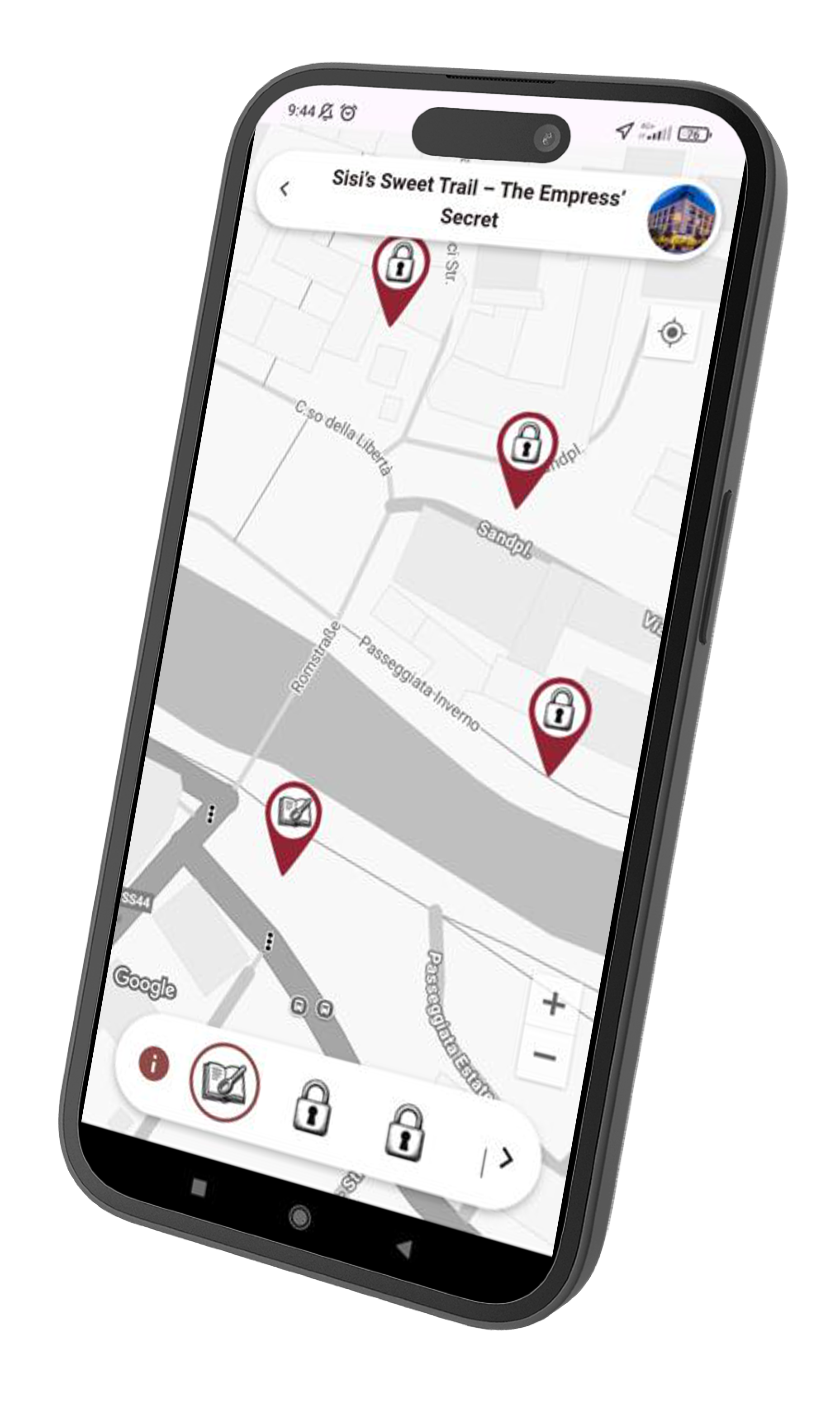 App-Screenshot der SouthTyrolQuests App